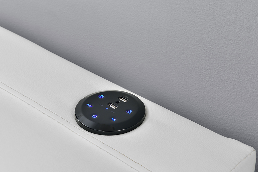 1894-1DS Bluetooth hangszóró kárpitozott audio-vizuális tároló ágykeret