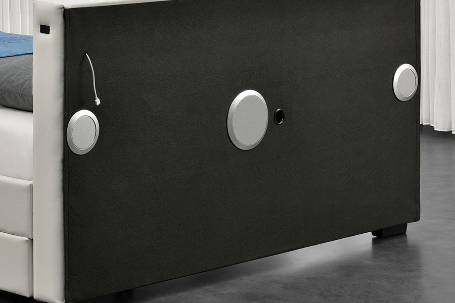 1894-1DS Bluetooth hangszóró kárpitozott audio-vizuális tároló ágykeret