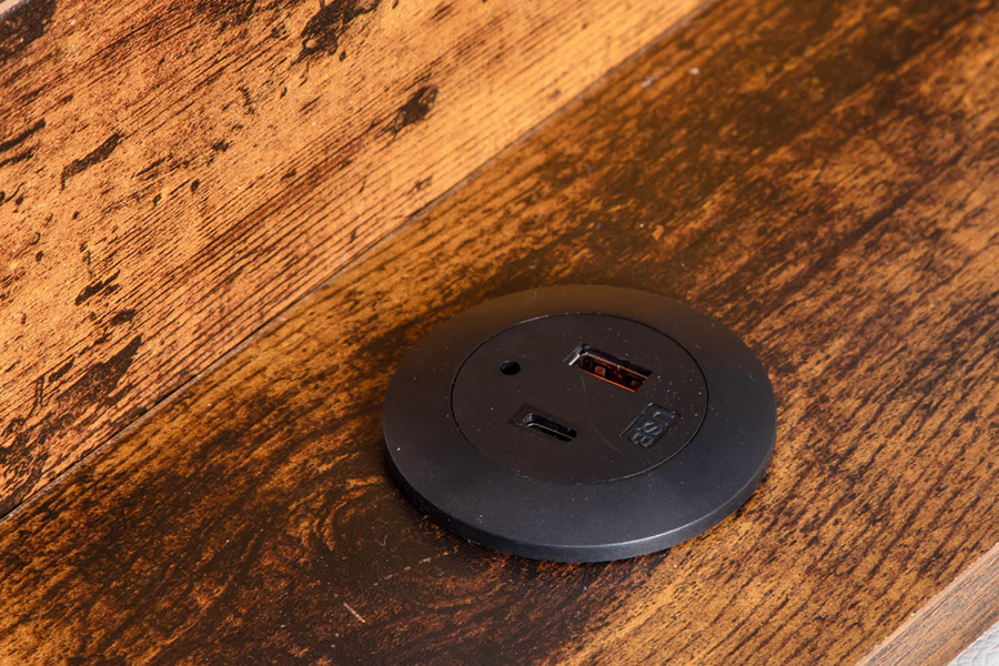 A002-1-3DU USB kárpitozott integrált fejtámla ágykeret