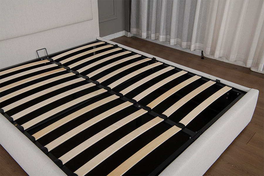 5018G tartós és könnyen összeszerelhető kárpitozott hidraulikus tároló ágykeret