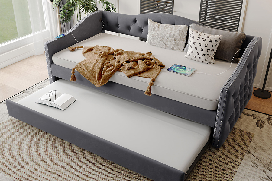 N17 Multi-functional pull-out bed Storage function Trundle Sofa bed