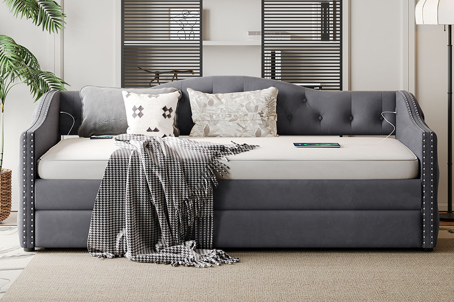 N17 Multi-functional pull-out bed Storage function Trundle Sofa bed