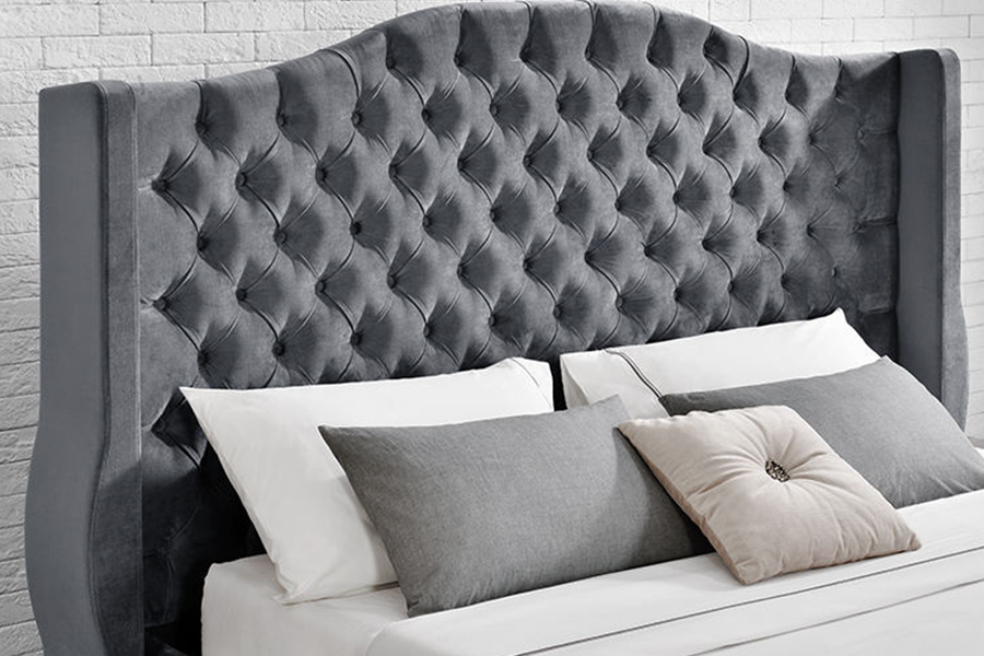 1268 Luxury Style Fabric kárpit Kárpitozott ágy