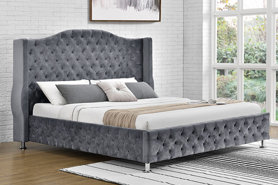 1268 Luxury Style Fabric kárpit Kárpitozott ágy