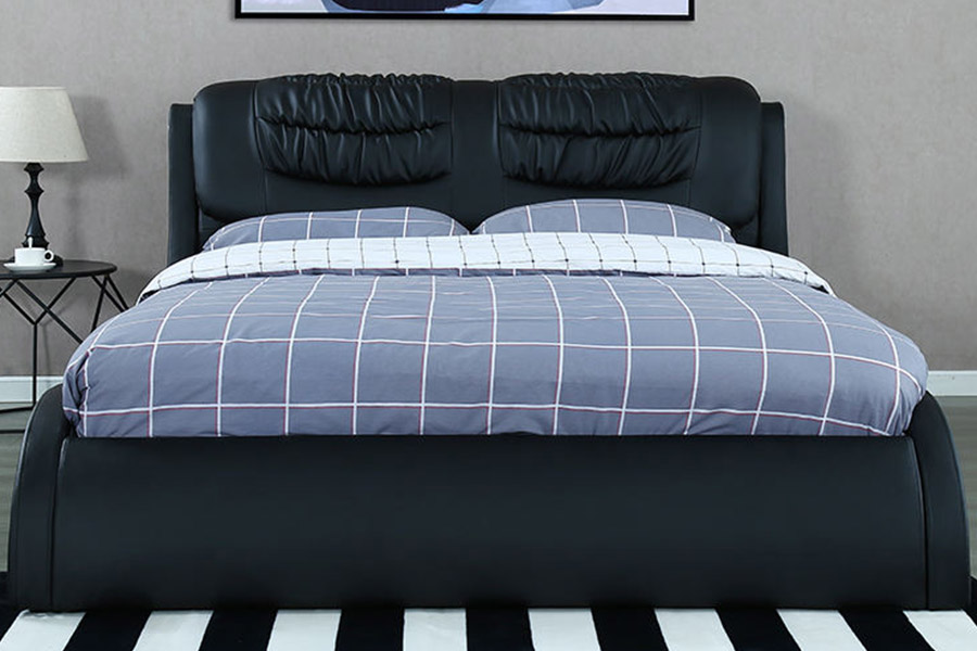 1441 Modern minimalista design bőr ágy kárpitozott ágy