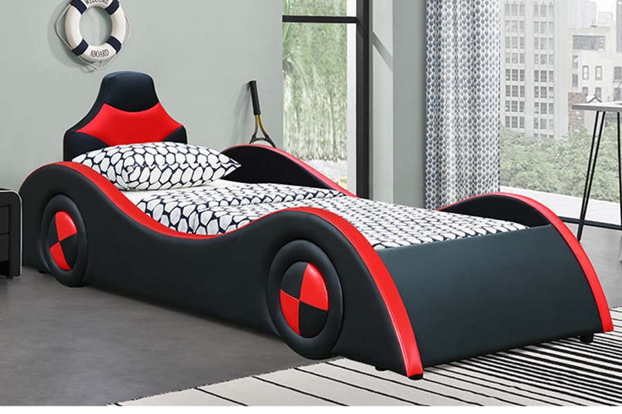 1510 bőr ágy Cool Shape autós ágyak gyerekeknek