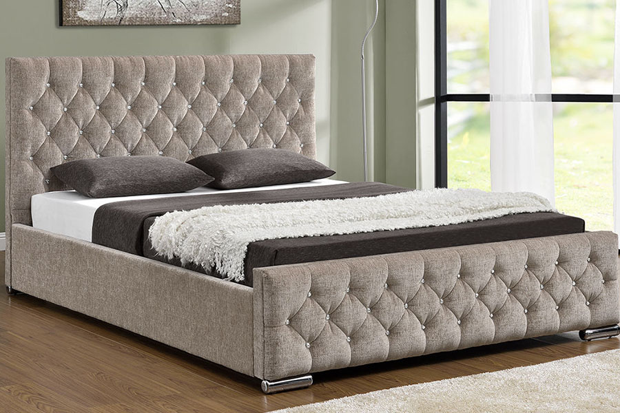1151G Luxus Velvet Lift King Storage bolyhos ágykeret