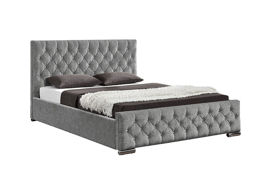 1151G Luxus Velvet Lift King Storage bolyhos ágykeret