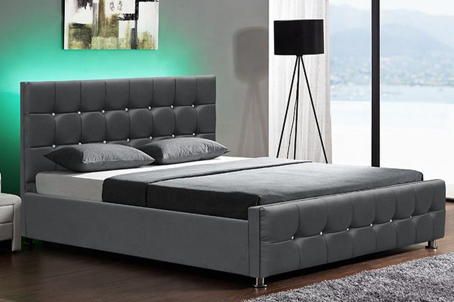 1149-1G Modern Chenille Velvet LED gázlift tárolóágy