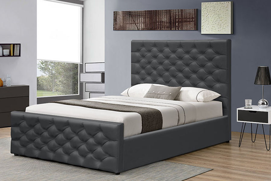 1208G Chesterfield zsenília-bársony szán oszmán tároló ágykeret