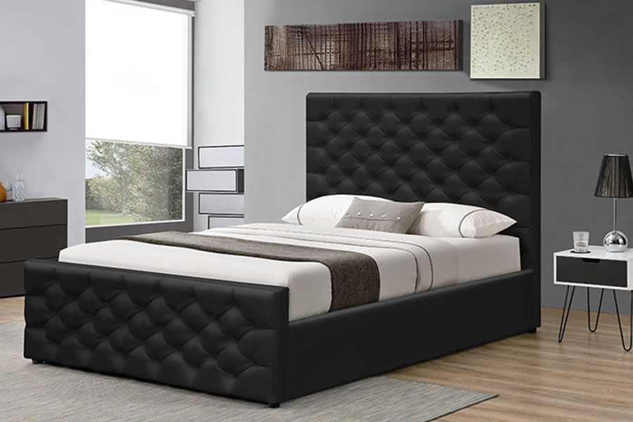 1208G Chesterfield zsenília-bársony szán oszmán tároló ágykeret
