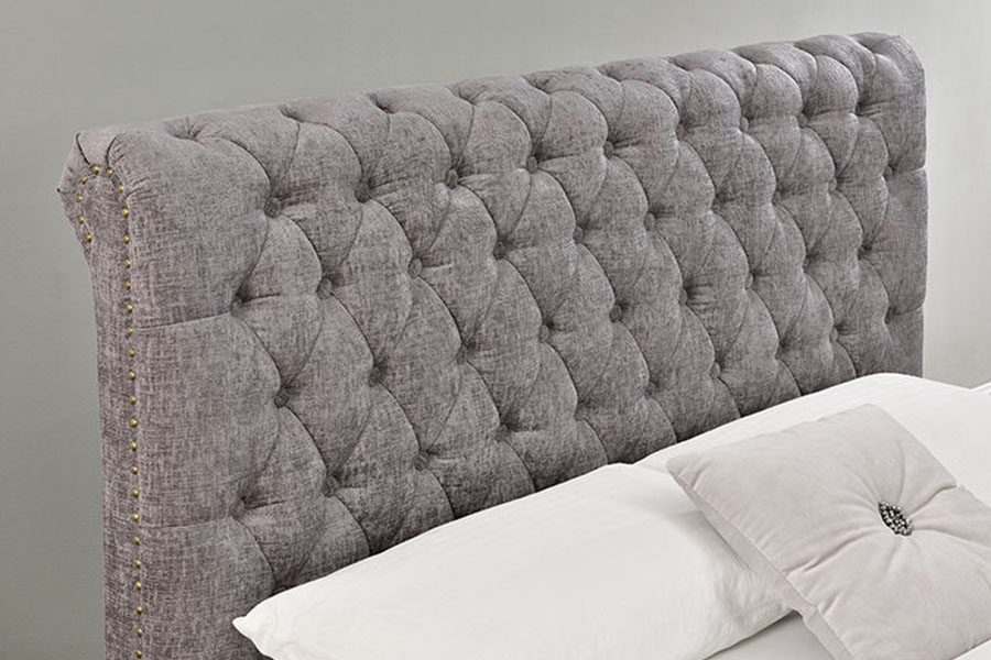 1208G Chesterfield zsenília-bársony szán oszmán tároló ágykeret