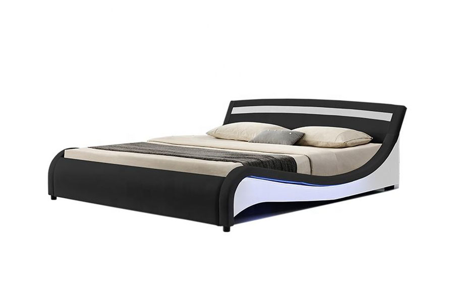 1188-1-2B Modern PU bőr LED kárpitozott ágykeret