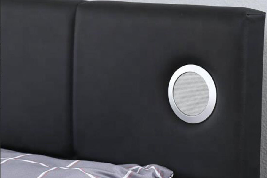 1239-1GS PU-bőr LED zenei hangszóró gázlift tároló ágykeret